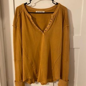 Free People Mustard Longsleeve